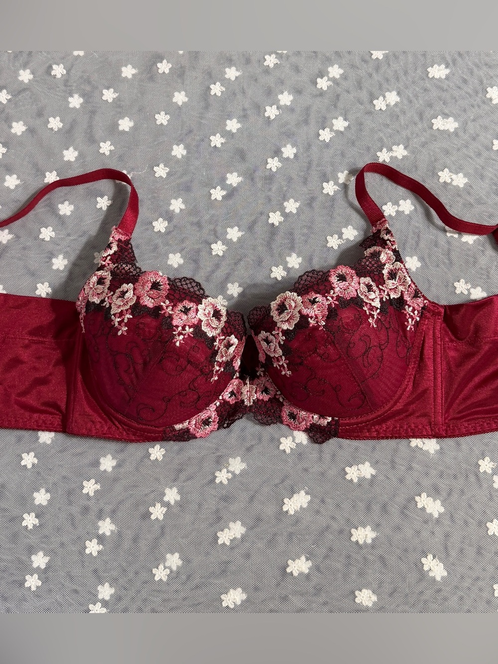 5 bras for $46! Japanese Brand Embroidery Silky Glossy Nylon Bra